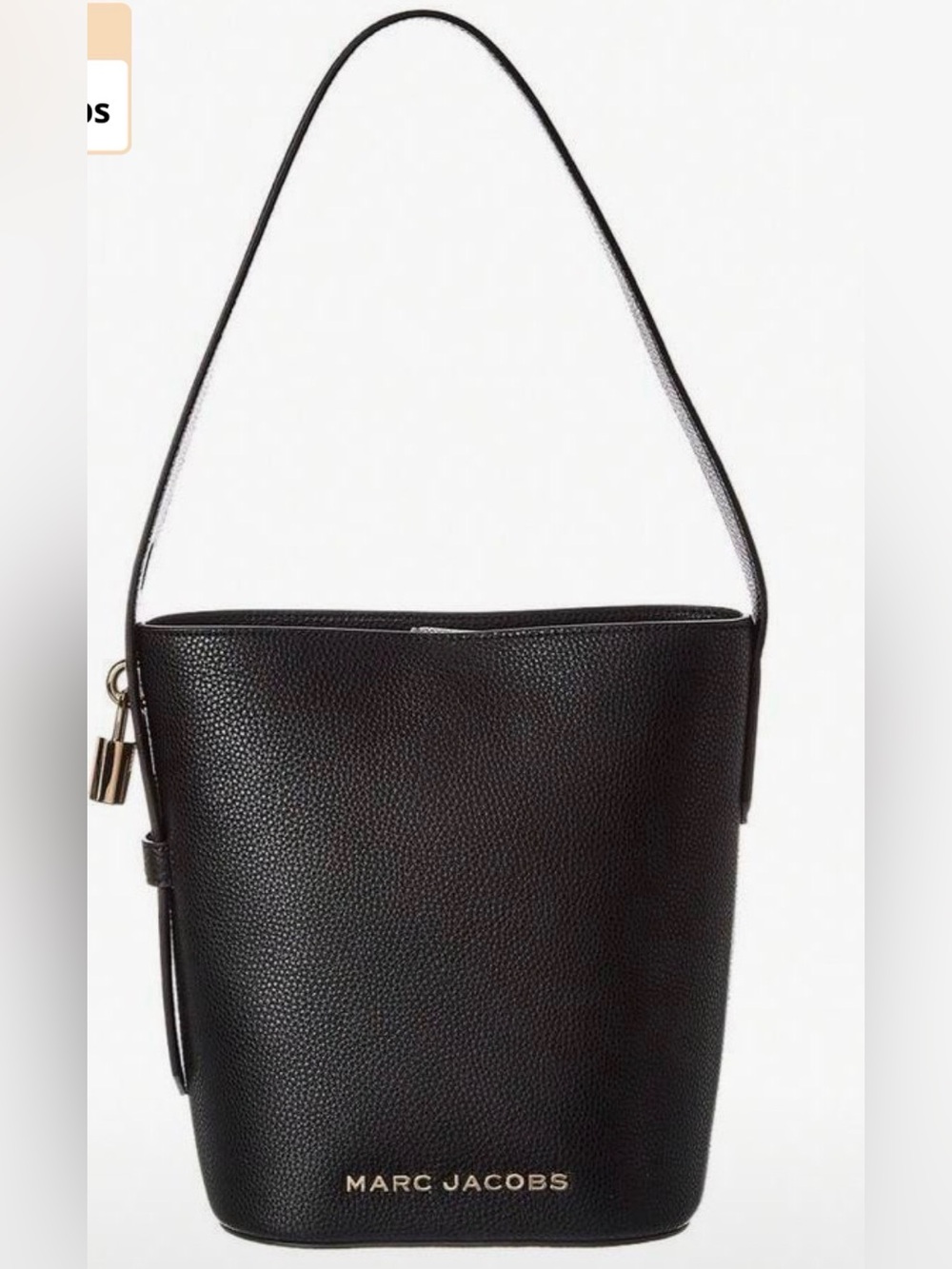 Marc Jacobs Black Pebbled Leather drifter bucket bag